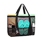 Strandtasche Damen Netz Umhängetasche,Groß Familie XL Strandtaschen Grosse...