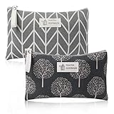 Aucuu Kosmetiktasche Segeltuch, 2 Stück Kleine Kosmetiktasche, Reise...