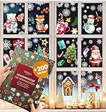 200 Fensterbilder Weihnachten - Weihnachtsdeko Fenster Selbstklebend - Große...