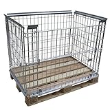 GERSO Gitteraufsatzrahmen für Europaletten Gitterbox EPAL 120x80cm aus Metall...