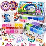 Bügelperlen set Bügelperlen Groß Packung XXL 23000PCS Perlen mit 106 Muster...