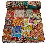 Estationeryhouse Indischer Vintage-Patchwork-Kantha-Steppdecke, handgefertigt,...