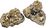 Yerleomit Pyrit Stein Natürliche Katzengold, 2PCS Pyrit Stein Pyrit Katzengold...