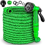 TRESKO® flexiSchlauch - Flexibler Gummi Gartenschlauch Wasserschlauch dehnbar...