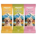 6er-Pack Hundeeis - 3 Verschiedene Geschmacksrichtungen - 300 g. ARQUIVET