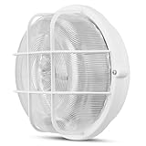 REV Kellerlampe - Feuchtraumlampe IP44, E27 Fassung (bis 60W), Werkstattlampe,...