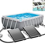 Aufun 2er Sets Sonnenkollektor Pool Poolheizung Solar 110x69x14 cm Solarheizung...