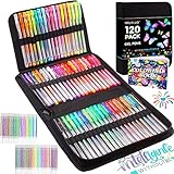 Melifluo 120er-Pack Gelstifte Glitzer, 60 Farbige Gelschreiber 60 Gelstiften,...