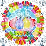 555 Stück Selbstschließend Wasserballons Set - Schnellbefüllbare Wasserbomben...