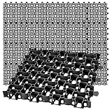 BigDean 20x Rasengitter Paddockplatte SCHWARZ 50x50 cm Rasenmatten Rasenwaben...