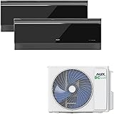 AUX A++ Klimaanlage Set Multi Split 18000 BTU (5,3 kW) - Außengerät + 2× 9000...