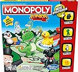 Hasbro Gaming Monopoly Junior Strategiespiel, Brettspiel für 2-4 Spieler,...