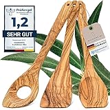 GOLDENBERG® Premium Holzkochlöffel Set Olive - feinstes Olivenholz aus Italien...