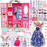 Miunana Kleiderschrank 101 Puppen Kleidung Zubehör Schrank Kleider Zubehör...