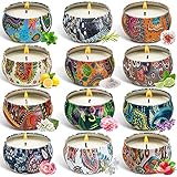 MAISITOO Duftkerze Aroma Kerzen,12PC Duftkerzen Geschenk Set,Aromatherapie...