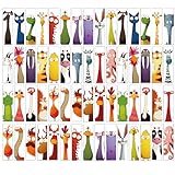 60 Stück Lesezeichen Kinder, Niedliche Tiermotive Lesezeichen, Kleine Geschenke...