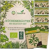 BIO Kräutersamen Set von SeedPal | 12 Sorten Saatgut Set der beliebtesten...