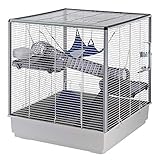 Ferplast Großes Frettchenheim FURET XL, drei Ebenen mit Hängemattenzubehör...