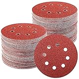 TWSTYFAL 100 Stück Schleifpapier 125mm Klett, Profi Exzenterschleifer...
