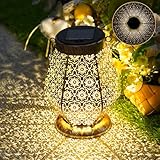 Solarlaterne für außen, LED Solarlampen Gartendeko, IP65 Wasserdicht...