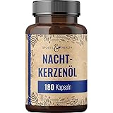 Nachtkerzenöl Kapseln - 180 Kapseln Hochdosiert 2000mg pro Tagesdosierung - Mit...