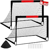 CATCHLUCK Fußballtor Kinder, Tore Fußball Kinder Pop Up 2er Set Fussballtore...