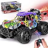 VATOS Ferngesteuertes Auto - 1:16 Graffiti RC Auto Monster Truck mit LED Licht &...