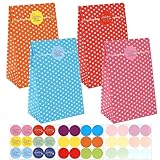 Mkitnvy Papiertüten Kindergeburtstag, 20 Stück Geschenktüten Braun Tüten...