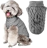 FWLWTWSS Hundepullover, Winter Warmer Hundepullover Kleine Hunde Rollkragen...