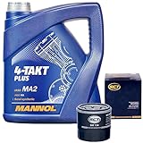 Inspektionspaket 4l Motorradöl 4 Takt Plus 10W-40 + Ölfilter passend für...