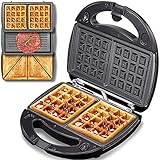 Yabano Sandwichmaker 3 in 1 (Waffeleisen Sandwichtoaster Kontaktgrill), 3...