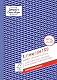 AVERY Zweckform 1720 Lieferschein (A5, selbstdurchschreibend, 2x40 Blatt)...