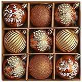 Valery Madelyn Weihnachtskugeln 9 Stücke 6CM Kunststoff Christbaumkugeln...