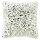 CelinaTex Shetland Dekokissen 45 x 45 cm Creme grau Flokati Optik Zierkissen...