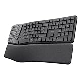 Trust Arvia Leise Ergonomische Tastatur Kabellos QWERTZ Layout Bluetooth +...
