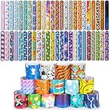 Koogel 96 Stück Schnapparmband Kinder, Klatscharmband Slap Armband Slap Band...