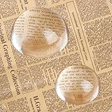 NBEADS 2 Stück 2 Stile Kuppellupe Briefbeschwerer, Kristallkuppel lupe...