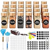 TWBEST Gewürzgläser 24er Set, Gewürzgläser Eckig mit Streueinsatz,120ml...