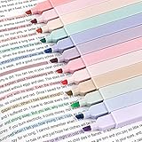 Textmarker Pastell 12 Stück, Highlighter Pen Marker Pastell Assorted Farben,...