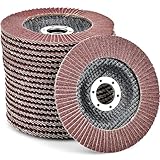 HATANSE 10 Stück Fächerscheiben Ø 125mm x 22 mm Korn 80 Schleifscheiben...
