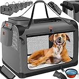 Lovpet® Hundebox Hundetransportbox faltbar Inkl.Hundenapf XXXL 102x69x69cm...