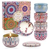 ALLAVA 4 Stück Duftkerzen Geschenkset, Natürliches Sojawachs Duftkerzen Set,...