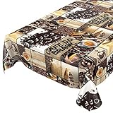 Wachstuchtischdecke abwaschbar Garten Tischdecke Wachstuch Rund Oval Eckig...