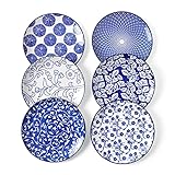 Selamica Keramik Dessertteller, Teller Set 6 Stück, 15,2 cm, Kuchenteller,...