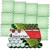 Floordirekt Rasengitter aus Kunststoff befahrbar 1m² - 4 Stück - 50 x 50 cm,...