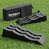 Farosun Stufen-Auffahrkeile für Wohnmobile & Camper – 2er-Set mit 3 Höhen...