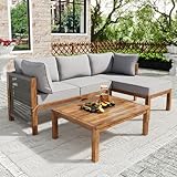 Gegtuon Gartenmöbel Sitzgruppe für Garten für 3-4 Personen, Outdoor Lounge...