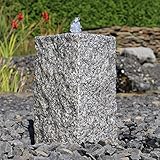 CLGarden Quellstein Brunnen GS30 klein für Garten Set Granit Säule...