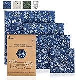 8 Stück Bienenwachstücher für Lebensmittel I Beeswax Wrap I Wachstuch I...
