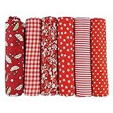 UOOOM 6 Stueck 50 x 50cm Stoffpakete Patchwork Stoffe Baumwolle tuch DIY...